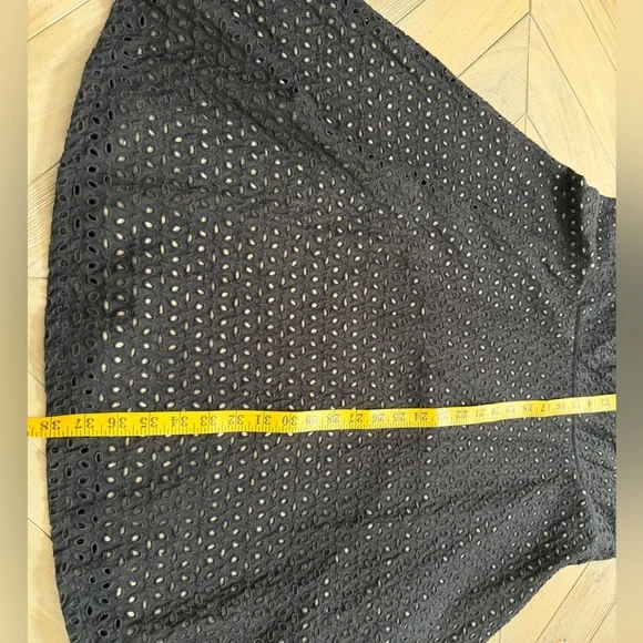 LOFT Black Sleeveless Eyelet Mini Dress - Picture 6 of 6